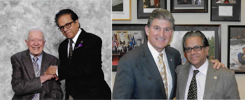 Dr Raju learnt from President Jimmy Carter that leadership and cooperation are the road to success. He has also interacted with US Senator Joe Manchin from his state, West Virginia.