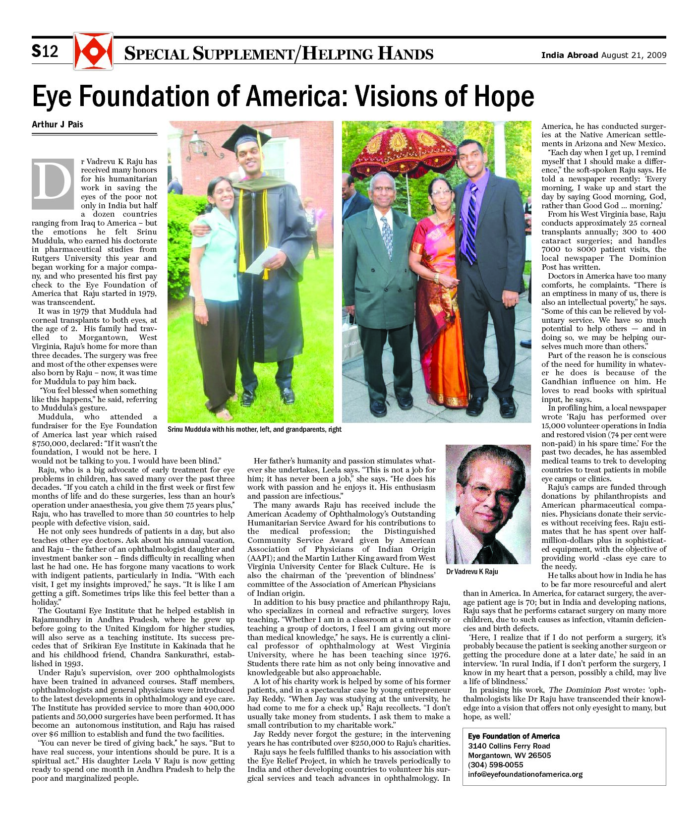 Eye Foundation of America: Visions of Hope